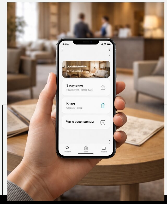 Мобильное приложение для гостей отеля в Муравленке, управление сервисом